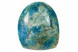 Free-Standing, Polished Blue Apatite - Madagascar #135338-1